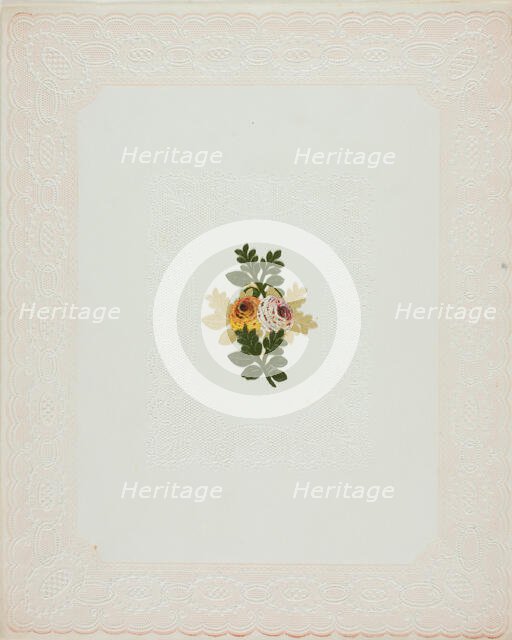 Untitled Valentine (Yellow and White Flowers), c. 1850. Creator: Unknown.