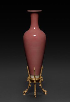 Bottle with Peach Bloom Glaze, 1662-1722. Creator: Unknown.