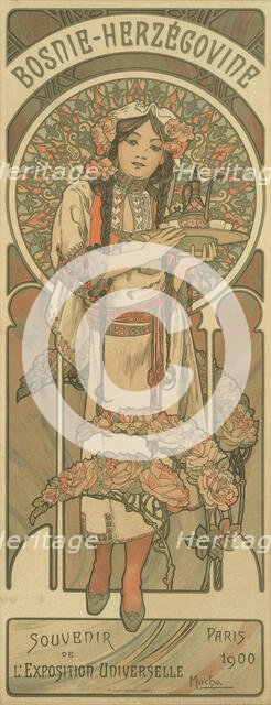 Bosnie-Herzégovine. L'exposition universelle, Paris, 1900, 1900. Creator: Mucha, Alfons Marie (1860-1939).