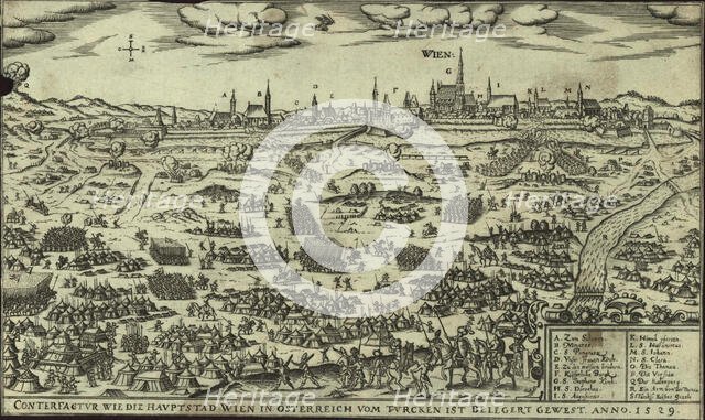 The Ottoman Siege of Vienna in 1529, c1600. Creator: Siebmacher, Johann (1561-1612).