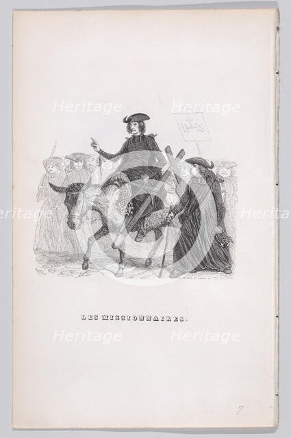 The Missionaries from The Complete Works of Béranger, 1836. Creators: Auguste Raffet, Cesar-Auguste Hebert, Louis-Henri Brevière.