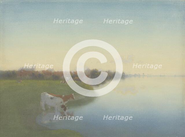 Bank of the IJssel near Hattem, 1867-1919. Creator: Jan Voerman I.