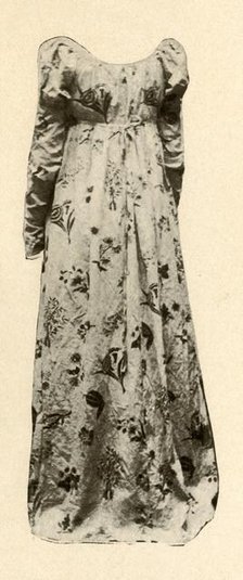 'A gown of buff glazed chintz, worn by Madame Chevalier', c1795, (1937). Creator: Unknown.