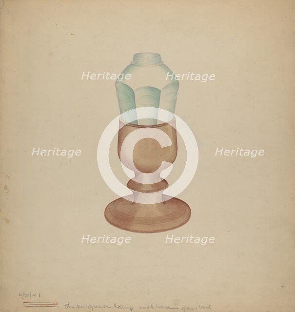 Shaker Grease Lamp, 1941. Creator: Charles Goodwin.