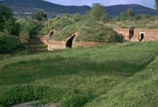 Etruscan tombs in the necropolis at Caere, 9th century BC. Artist: Unknown