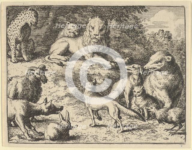 Renard is Accused by the Animals Before the Lion, 1650-75. Creator: Allart van Everdingen.
