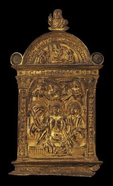 Pax with Christ as the Man of Sorrows with the Virgin, Saint John, and Angels, c. 1500. Creator: Unknown.