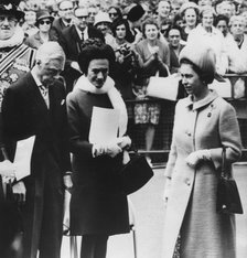 The Queen unveils a memorial plaque to Queen Mary, Marlborough House, London, 1967. Artist: Unknown