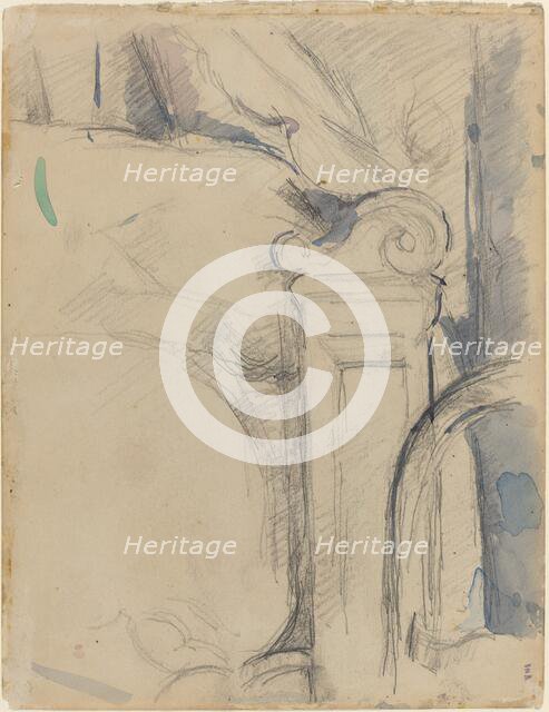 Bedpost [verso], c. 1895. Creator: Paul Cezanne.