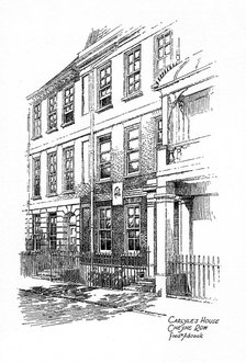 Thomas Carlyle's house, 24 Cheyne Row, Chelsea, London, 1912.Artist: Frederick Adcock