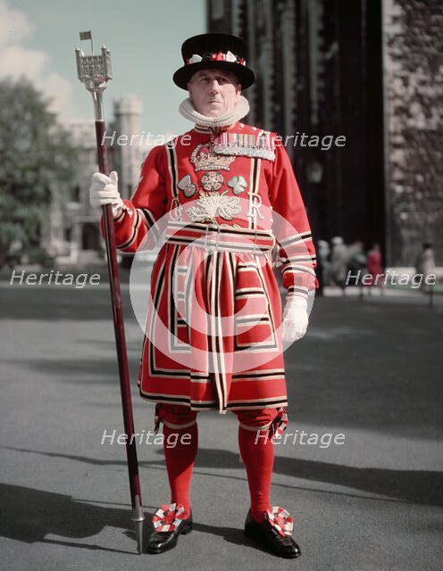 Yeoman Warder, London, c1955.  Creator: Arthur Charles Kirby Ware.