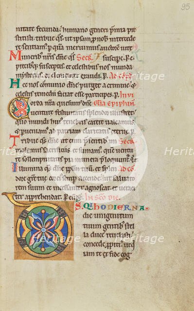 Decorated Initial D; Stammheim Missal, probably 1170s. Creator: Unknown.