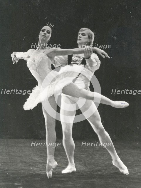 Natalia Bessmertnova and Alexander Godunov in the Ballet Swan Lake, 1970s.