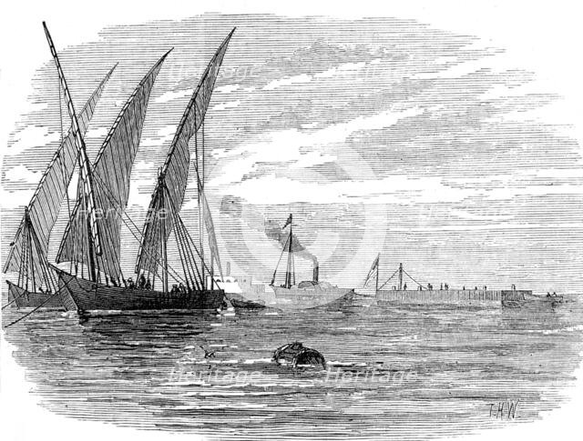 Removal of another obelisk from Alexandria, for transport to New York, 1880. Creator: Unknown.