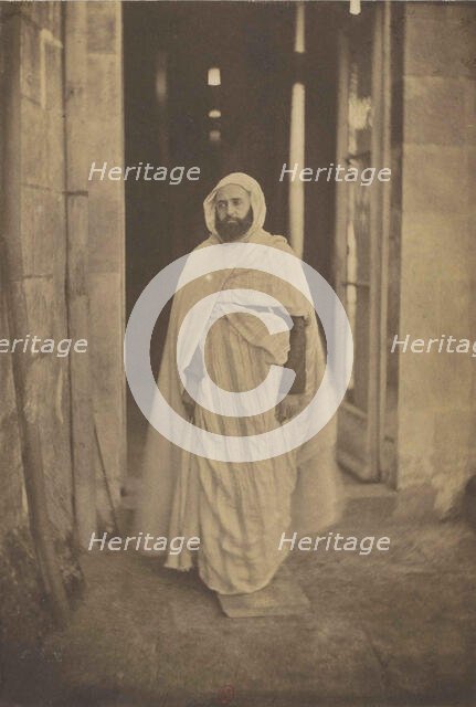 Portrait of Abdelkader ibn Muhieddine (1808-1883) in Amboise, 1852. Creator: Le Gray, Gustave (1820-1884).