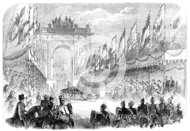 The Coronation of the King of Prussia: His Majesty receiving an address from the young..., 1861. Creator: Unknown.