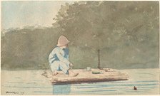 Boy on a Raft, 1879. Creator: Winslow Homer.