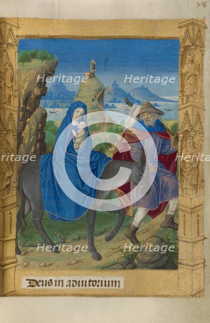 The Flight into Egypt; Book of Hours, 1478. Creator: Master of Guillaume Lambert.