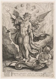 St Michael Triumphing Over the Dragon, 1584. Creator: Jan Wierix.
