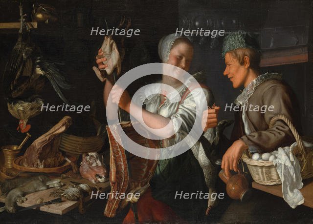 Kitchen Scene, 1620s. Creator: Peter Wtewael.