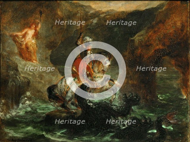 Perseus Freeing Andromeda, 1847. Creator: Delacroix, Eugène (1798-1863).