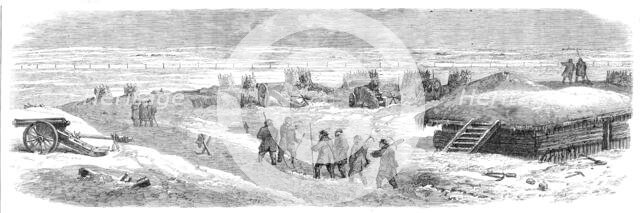 Illustrations of the War in Schleswig by our special artist: battery on the...Dannewerk, 1864. Creator: Unknown.