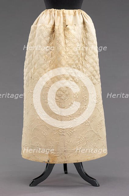 Wedding petticoat, American, fourth quarter 18th century. Creator: Unknown.