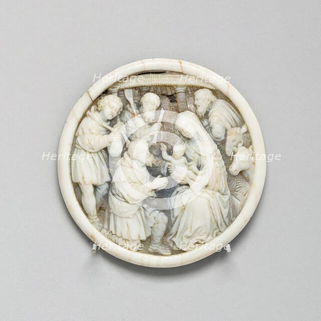 Plaque with Adoration of the Shepherds, first third of the 16th century. Creator: Unknown.