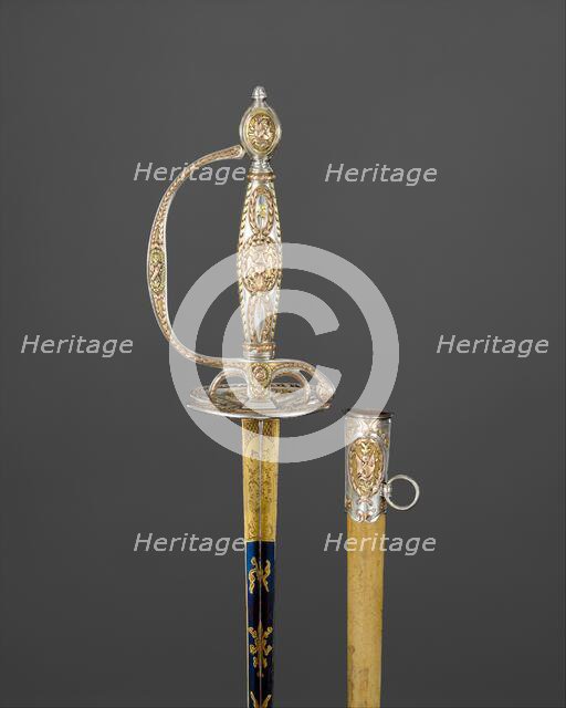 Congressional Presentation Sword with Scabbard of Colonel Marinus Willett, French, Paris, 1785-86. Creator: C Liger.