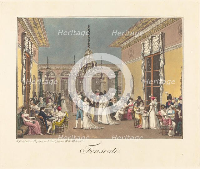 Frascati (Café Frascati, Paris), 1807. Creator: Debucourt, Philibert-Louis (1755-1832).
