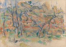 Trees and houses, Provence. Artist: Cézanne, Paul (1839-1906)