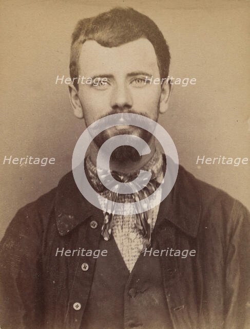 Bastard. élisée, Joseph, Michel. 22 ans, né à Birnel (Oise). Polisseur. Anarchiste. 20/8/93., 1893. Creator: Alphonse Bertillon.