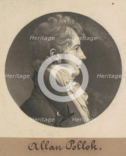 Alan Pollok, 1808. Creator: Charles Balthazar Julien Févret de Saint-Mémin.