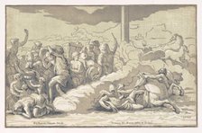 The Israelites crossing the Red Sea, ca. 1740. Creator: Anton Maria Zanetti.