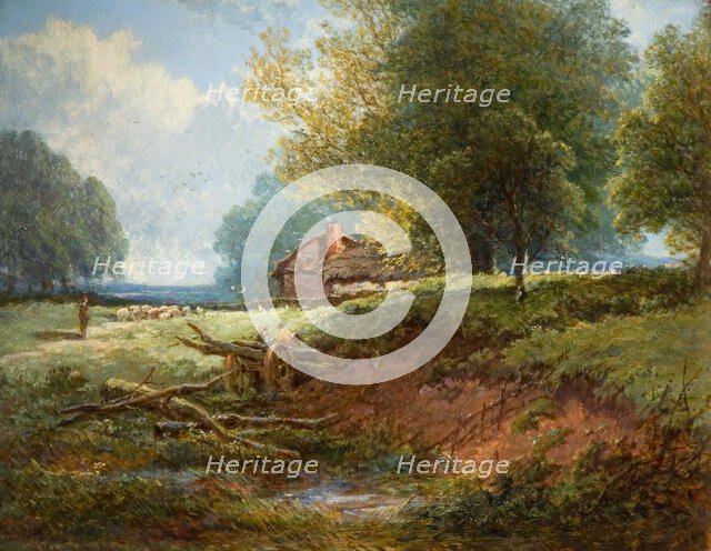 Meadow Scene, 1880. Creator: Edwin Taylor.