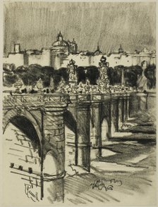 The Bridge of Toledo, Madrid, c. 1903. Creator: Joseph J Pennell.