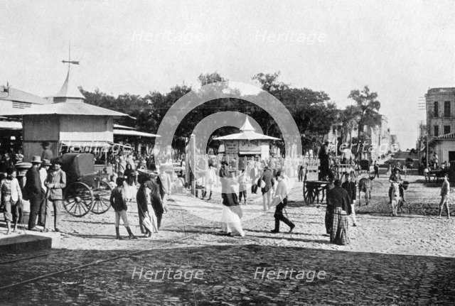 Market place, Asuncion, Paraguay, 1911. Artist: Unknown