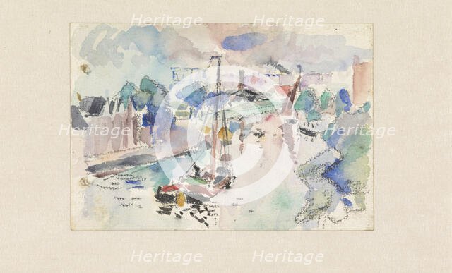 The Kostverloren Canal in Amsterdam (looking north?), 1915. Creator: Rik Wouters.