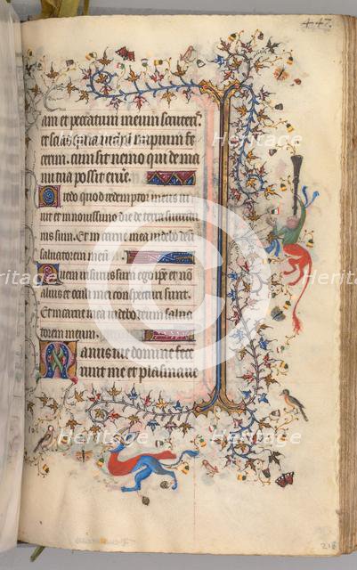 Hours of Charles the Noble, King of Navarre (1361-1425): fol. 218r, Text, c. 1405. Creator: Master of the Brussels Initials and Associates (French).