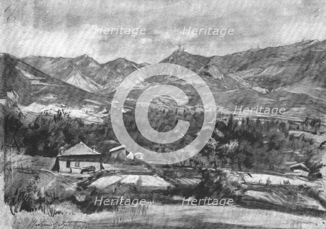 ''Le Terrain de l'offensive; Le massif du Sokoi et, a droite, la crete du massif du Dobropolje',1918 Creator: Unknown.