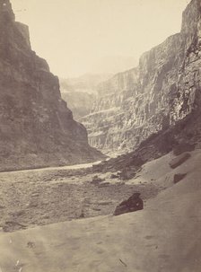 Grand Cañon of the Colorado River, Mouth of Kanab Wash, looking West, 1872. Creator: William H. Bell.