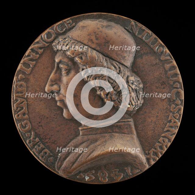 Bernardino Gamberia, 1455-1507, Private Chamberlain of Innocent VIII [obverse], 1485. Creator: Niccolo Fiorentino.