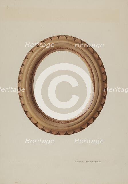 Pottery Picture Frame, c. 1939. Creator: Fritz Boehmer.