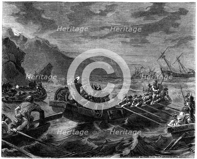 'The Franks cross the raging sea', 1882-1884. Artist: Unknown