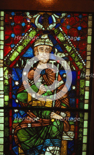 Stained glass window of Nathan, Canterbury Cathedral, 20th century. Artist: CM Dixon.