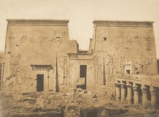 Dromos et Pylones du grand Temple d'Isis, à Philae, April 13, 1850. Creator: Maxime du Camp.