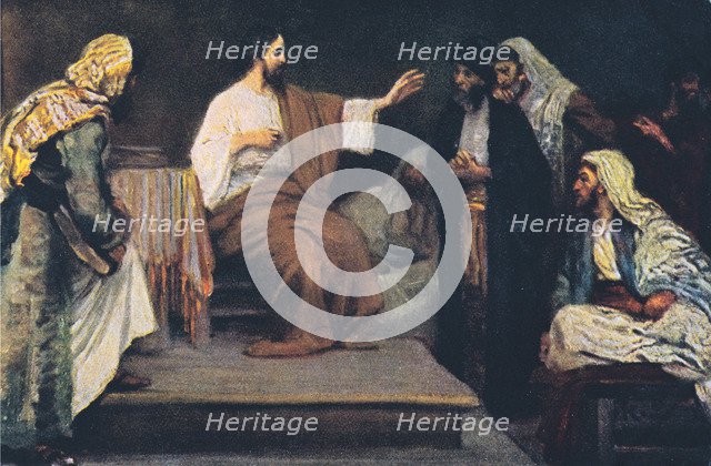 Jesus preaching in Nazareth.