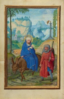 The Flight into Egypt; Prayer Book of Cardinal Albrecht of Brandenburg, about 1525-1530. Creator: Simon Bening.