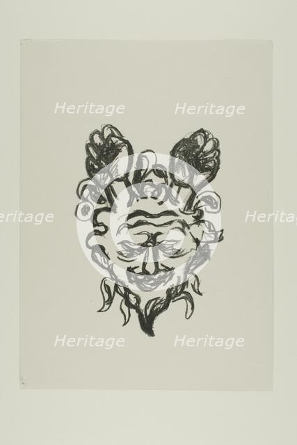 Vignette: Satyr's Head, 1908/09. Creator: Edvard Munch.