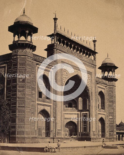 Agra, India: a large ornate building, c1858. Creator: Felice Beato.